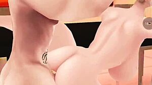 Intense anal and oral fucking with hot blonde in IMVU game session