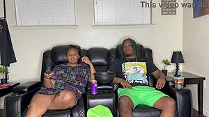 Perfect booty friend chats before husband arrives