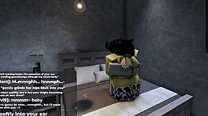 Roblox catgirl builds tension before giving in to sexy fun