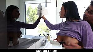 Stepson Freeuses His Sexy Stepmom While Shes Busy Doing Chores - Cncmilf
