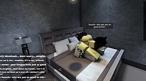 Roblox catgirl builds tension before giving in to sexy fun