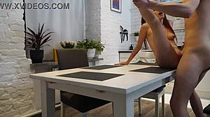 Quickie With Hot Neighbor In Kitchen