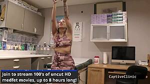 wow, stefania mafra in remote interrogation center as nurse with handcuffs and latex!