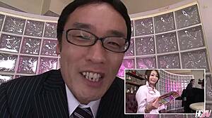 Jap babes yu sakura and yuri aine explore toy fucking and eager cock sucking