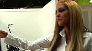 Carmel Moore Takes Boyfriend's Huge Cock in Tight Pussy on Bed