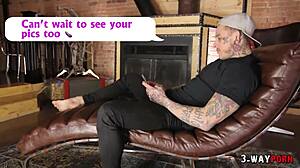 3-Way Porn - Two Teen Babes Fucked Roughly by a Stranger with Big Cock.