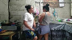 My horny neighbor woke up wanting hard fucking so I pounded her in the kitchen