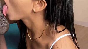 Sloppy Blowjob In Front Of The Camera While On Video Call With Her Husband -Amateur Couple- Nysdel