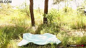 Hot Brunette Gets Rough Anal In Forest