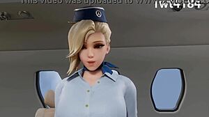 Mercy gives special first class service in classroom with blowjob