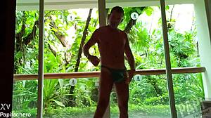 on vacation in cancun mexico pervy papifachero brought thongs to play