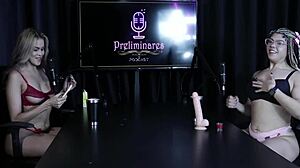 Sofie Lollipop Transsexual Strips Showing Breasts Pussy in Game