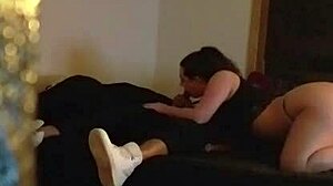 amber warms up rookie cameraman with her slutty tongue and cock skills in homemade interracial fun