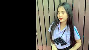 I watch these horny thai students in a jerk off challange