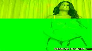 training your ass hard with this strapon toy