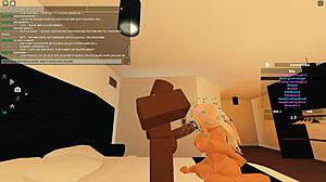 Blacked 132 Roblox Porn: Blonde Whore Rides Big Black Cock!