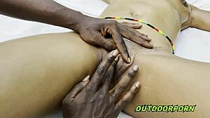 Slippery Sex After Good Massage Lazy Dick Slim Gold