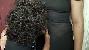 Cute saree woman gets playful with her devar in a naughty moment