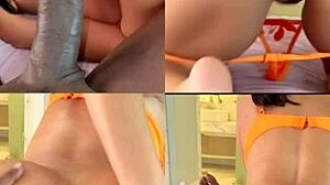 Novinha estagiária japonesa experimentando lingerie e sentou no pau sem camisinha - sextape pov - lina nakamura - john coffee