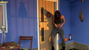 Halloween costumes feature a spooky puddle scene with group activities