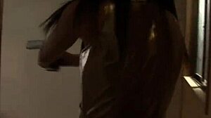 Japanese babe enjoys clit rub then hard fuck after golf