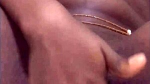 Ebony Babe Enjoys Solo Masturbation Session