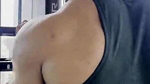 Light Training Session For Muscular Bodybuilder