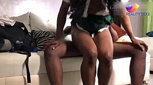 Ebony student with perfect ass bends over for teacher's big black cock in classroom for good grades