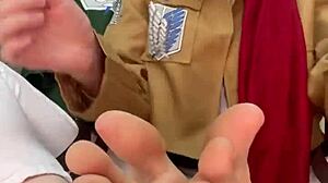 Tsunderebean tells the story of mikasa's domination in intense scenes