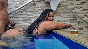 BBW Drank All My Milk by the Pool!