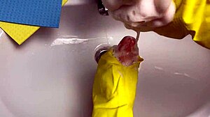 Hot Housewife Washes Dildo After Using It