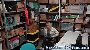 Caught burglar receives unexpected facial reward.