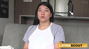Massive Latina Tits Slut Faces Hardcore Throat Fucking in Homemade Casting