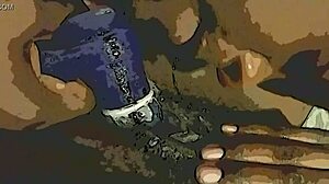 feeling the pleasure of a dildo and tongue tag team on wet pussy