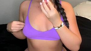 Horny British teen INTENSELY MASTURBATES with toys, squirting in POV webcam.