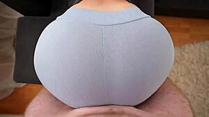 Caught Step Sister Masturbating And Fucked Through Yoga Pants Hole