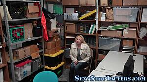 Caught burglar receives unexpected facial reward.