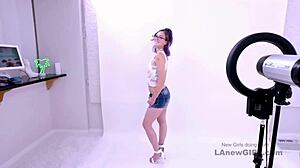 Shy Model With Purple Hair Gets Fucked At Modeling Audition