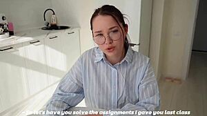 Fucked a young 18+ teacher straight during class on her desk