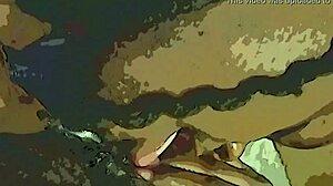 feeling the pleasure of a dildo and tongue tag team on wet pussy