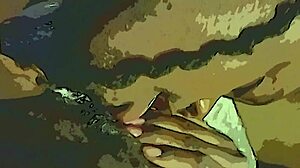 feeling the pleasure of a dildo and tongue tag team on wet pussy