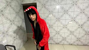 Latina Sucks Boyfriend's Monster Cock, Creampies Her Tight Pussy