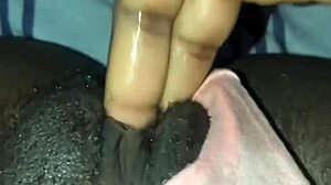 Ebony Babe Enjoys Solo Masturbation Session