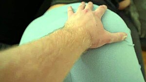 Caught Step Sister Masturbating And Fucked Through Yoga Pants Hole