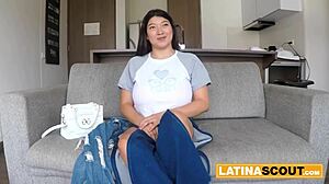 Massive Latina Tits Slut Faces Hardcore Throat Fucking in Homemade Casting