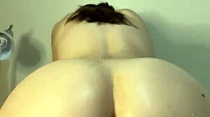 Young Skinny Babe with Big Ass Rides Reverse Cowgirl in Dorm