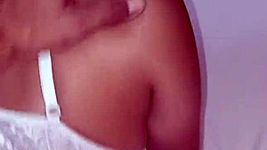 strong action in bedroom position with partner