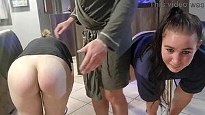 ourselves and a friend getting asses spanked hard