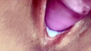 Tight Pussy Tests Big Dildo