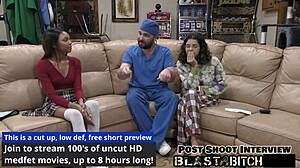 Solana spits out the doctor's load so he fucks and blasts her with cum